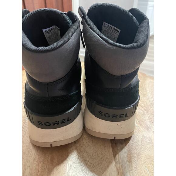 SOREL MAC HILL MID  MEN'S WATERPROOF BOOT/SNEAKER, size 10, Black Leather, - Picture 5 of 10